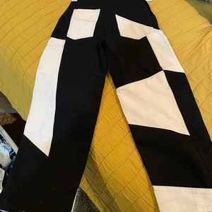 Topshop black/white patchwork Jeans size 26 women’s